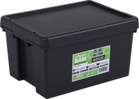 caja de almacenamiento bambox en plastico reciclado negro 21x29x38cm 16l