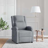 vidaxl sillon de masaje tela gris claro