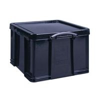 really useful 42l recycled plastic storage box black 42black r