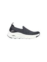 zapatillas skechers arch fit - quick sta mujer black knitwhite t