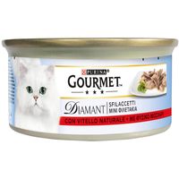 gourmet diamant 24 x 85 g comida humeda para gatos - filetes de ternera al natural