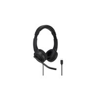 kensington h1000 usb-c on-ear headband wired headset black k83450ww