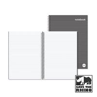 rhino a4 hardback notebook wirebound 160 pages 8mm lined