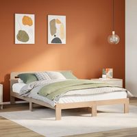 vidaxl estructura de cama sin colchon madera maciza de pino 120x190 cm