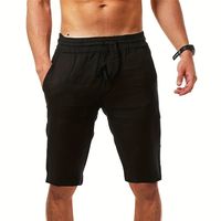 pantalones cortos de color liso con cordon y bolsillos pantalones cortos casuales y transpirables para el uso diario de verano y las vacaciones en la playa para hombres