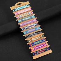 12pcs pulseras tejidas a mano de rayas anchas bohemias moda para hombres y mujeres en vacaciones y uso diario buenos regalos