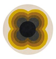 alfombra de lana orlakiely sunflower yellow 150 x 150cm