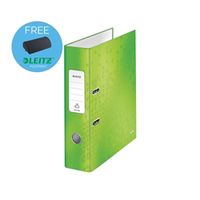 leitz 180 wow lever arch file a4 80mm green 10 pack 10050054