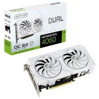 asus dual geforce rtx 4060 evo oc edition 8gb gddr6 dlss3 blanco