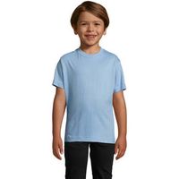 sols camiseta camiseta infantil color azul cielo-imperial kids 100 algodon para nina