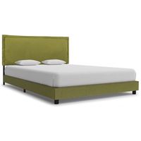 vidaxl estructura de cama sin colchon tela verde 120x200 cm