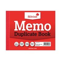 silvine duplicate memo book 102x127mm 12 pack