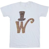 willy wonka camiseta manga larga w logo hat para nina