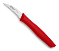 cuchillo mondador de acero inoxidable 60 mm mango polipropileno rojo