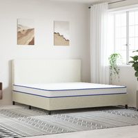 vidaxl colchon de espuma viscoelastica blanco 200x200x17 cm