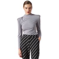 minueto blusa top bourgeois - grey para mujer