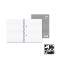 rhino a5 spiral notebook 160 pages 8mm lined with margin