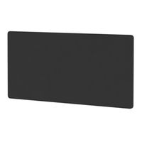 air screen for back-to-back desk 1800x800mm black fabric