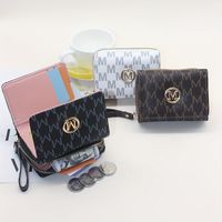 cartera de mujer clasica con diseno de letras estilo casual tarjetero de moda para mujer