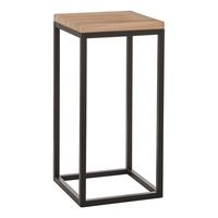 mesa auxiliar de madera y metal negro alt 62