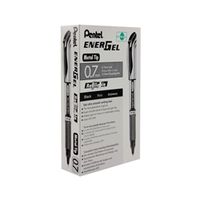 pentel energel xm rollerball pen medium black pack of 12 bl57-a