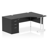 impulse 1400 rh crescent desk cantilever blackwhite 800 desk high ped