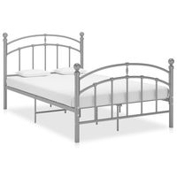 vidaxl estructura de cama sin colchon metal gris 120x200 cm