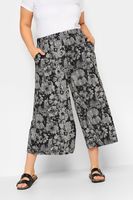 yours culottes negros de flores mujer curvy y tallas grandes yours