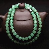 collar de cuentas de jade verde claro de 1 pieza accesorios de moda para hombres y mujeres