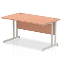 impulse cantilever 1400 rectangle desk beech - i000284