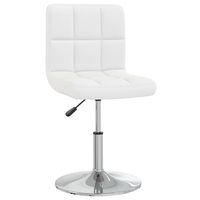 vidaxl silla de comedor de cuero sintetico blanco