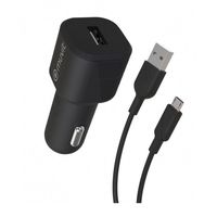 muvit for change pack cargador coche usb 24a 12w  cable micro usb 24a 12m negro