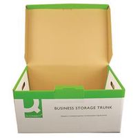 q-connect business storage trunk greenwhite pk 10 - kf21663