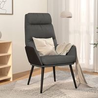 vidaxl sillon de relax de tela gris oscuro