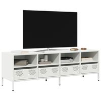 vidaxl mueble para tv acero laminado en frio blanco 135x39x435 cm