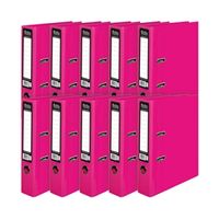 pukka brights lever arch file a4 pink 10 pack br-7764