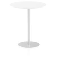 italia 1000mm poseur round table white top 1145mm high leg