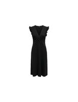 vestido only onlmay life sl wrap midi dress jrs noos black