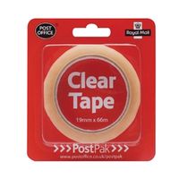 postpak clear sticky tape 19mm 12 pack