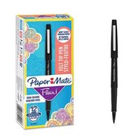 paper mate fine line marker pens - pack of 12 - black