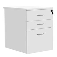 3 drawer high mobile pedestal white