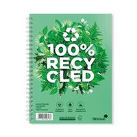 silvine premium notebook recycled wirebound ruled 120pp 80gsm - r103