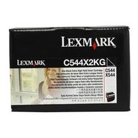 lexmark black extra high yield toner cartridge yield 6000 - c544x2kg