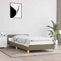 vidaxl estructura de cama sin colchon tela gris taupe 100x200 cm