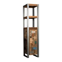 mueble columna para cuarto de bano teca metal 190 cm