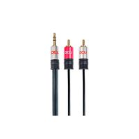 dcu cable jack 35 a 2x rca macho a macho 1m negro