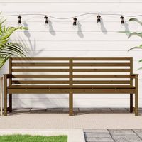 vidaxl banco de jardin madera maciza pino marron miel 2035x48x915 cm