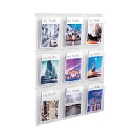 helit placativ wall display 9xa4 pockets clear hs812102