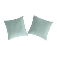 2 fundas de almohada de algodon 65x65 cm verde