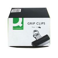 q-connect grip clip 75mm black 10 pack kf01291